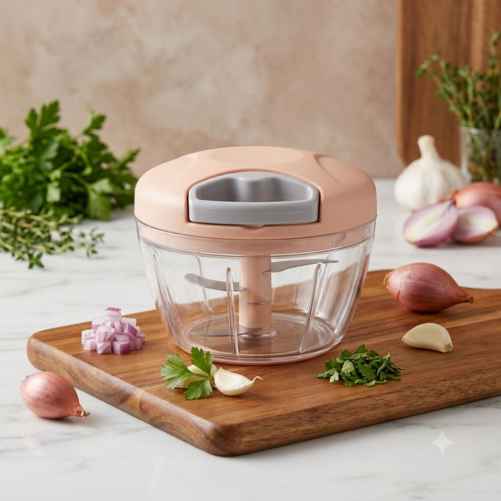 Manual mini food chopper